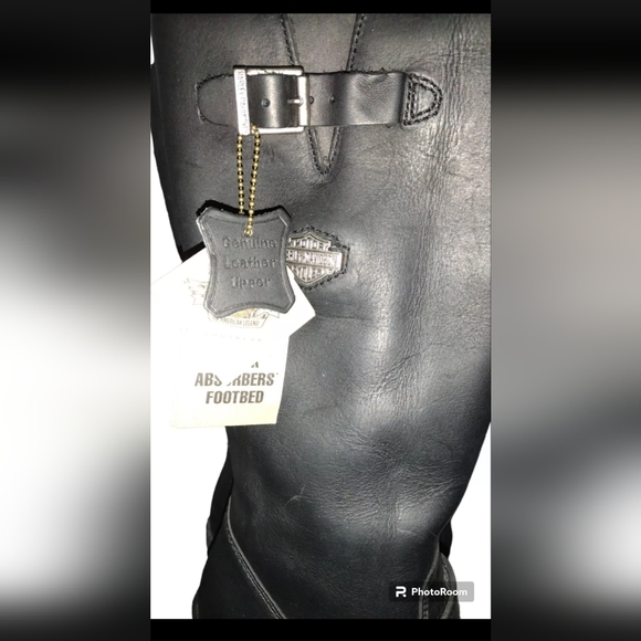 Harley Davidson Women's boots tall black zip up leather NWT size 7 - Picture 7 of 9